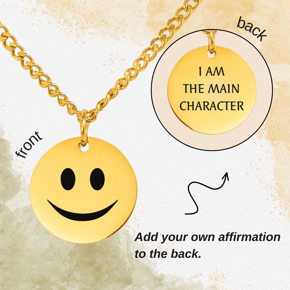 Happy Face Cuban Coin Necklace