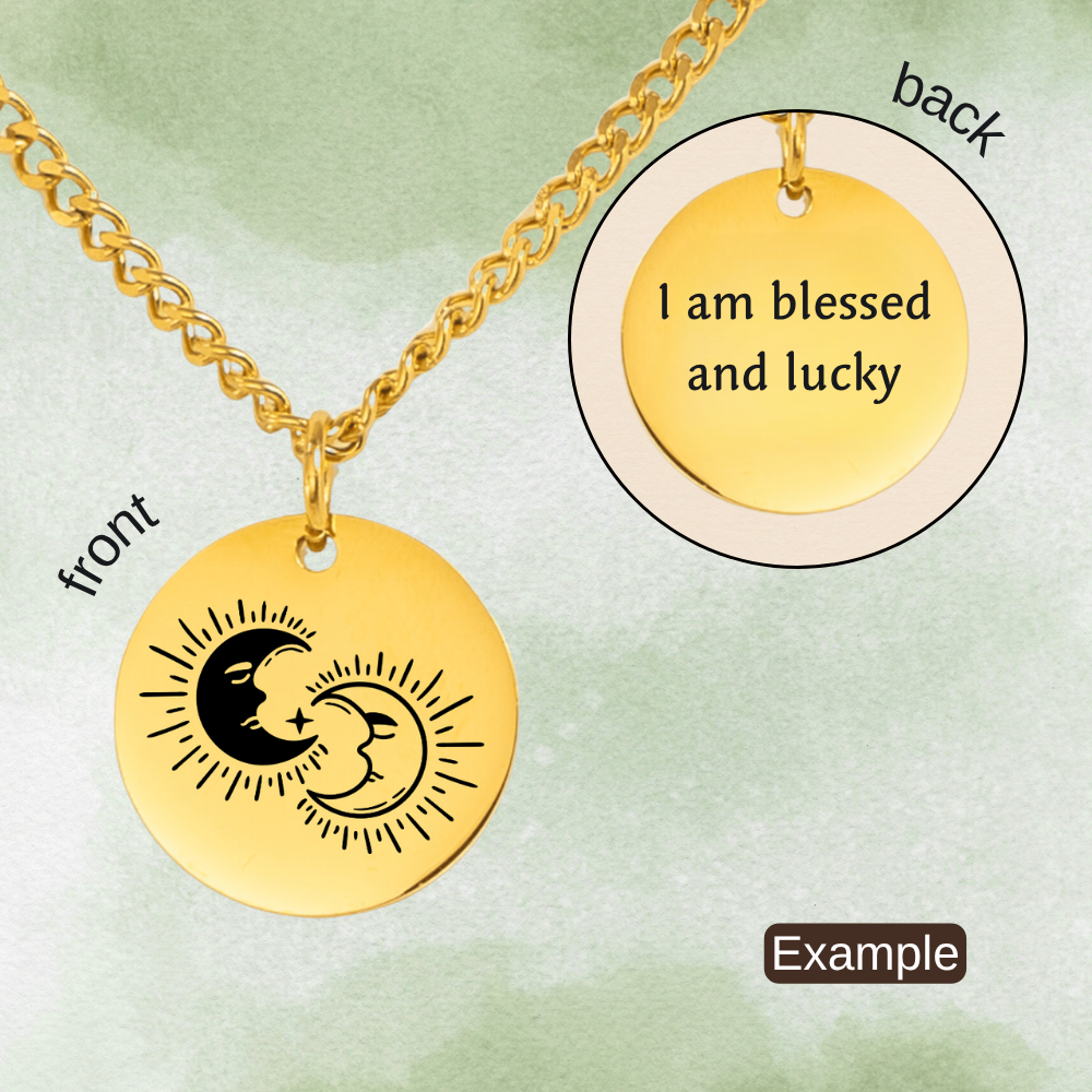 Celestial Moons Cuban Coin Necklace