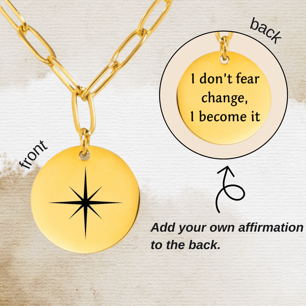 Sparkling Star Paperclip Coin Necklace