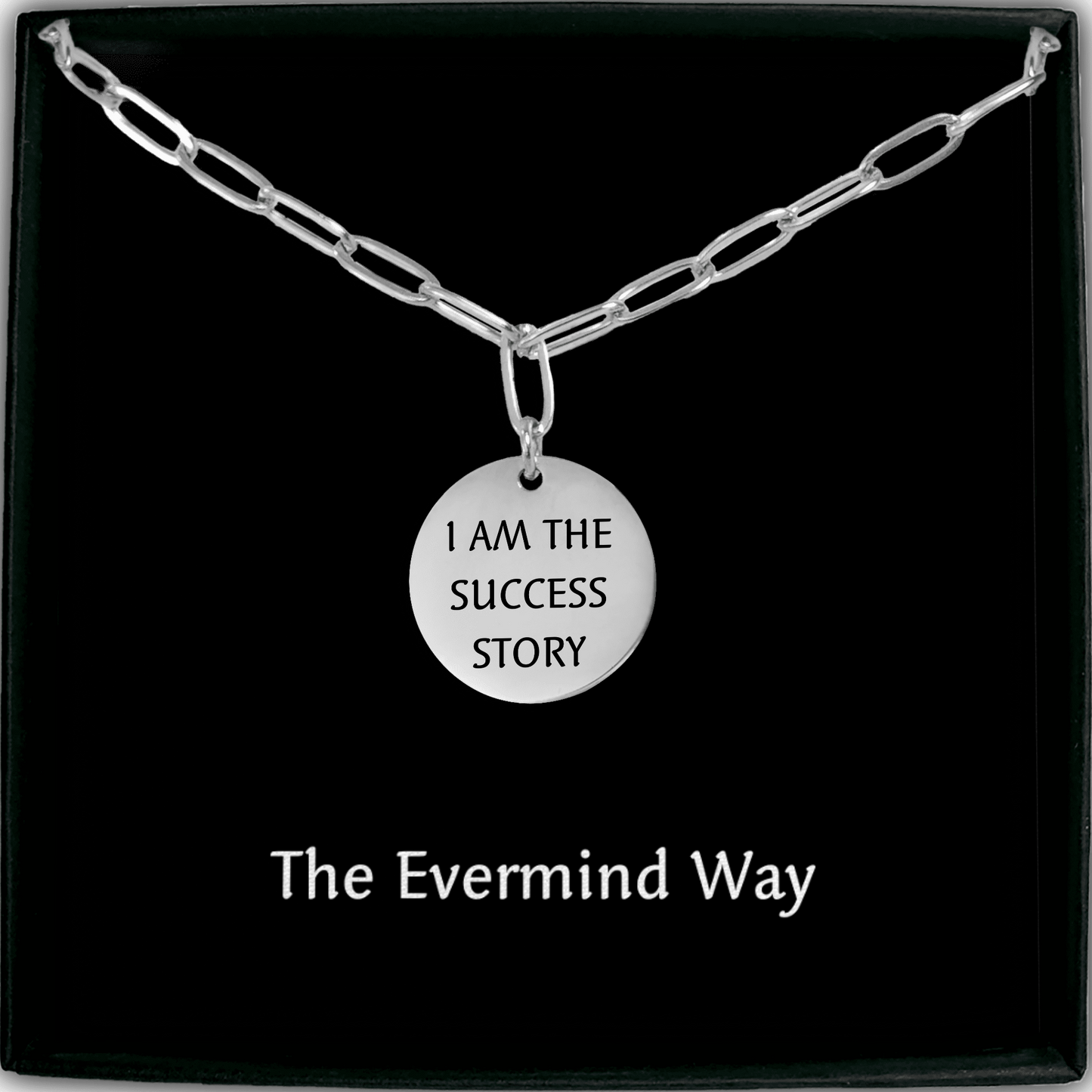 Your Affirmation on a Paperclip Coin Necklace