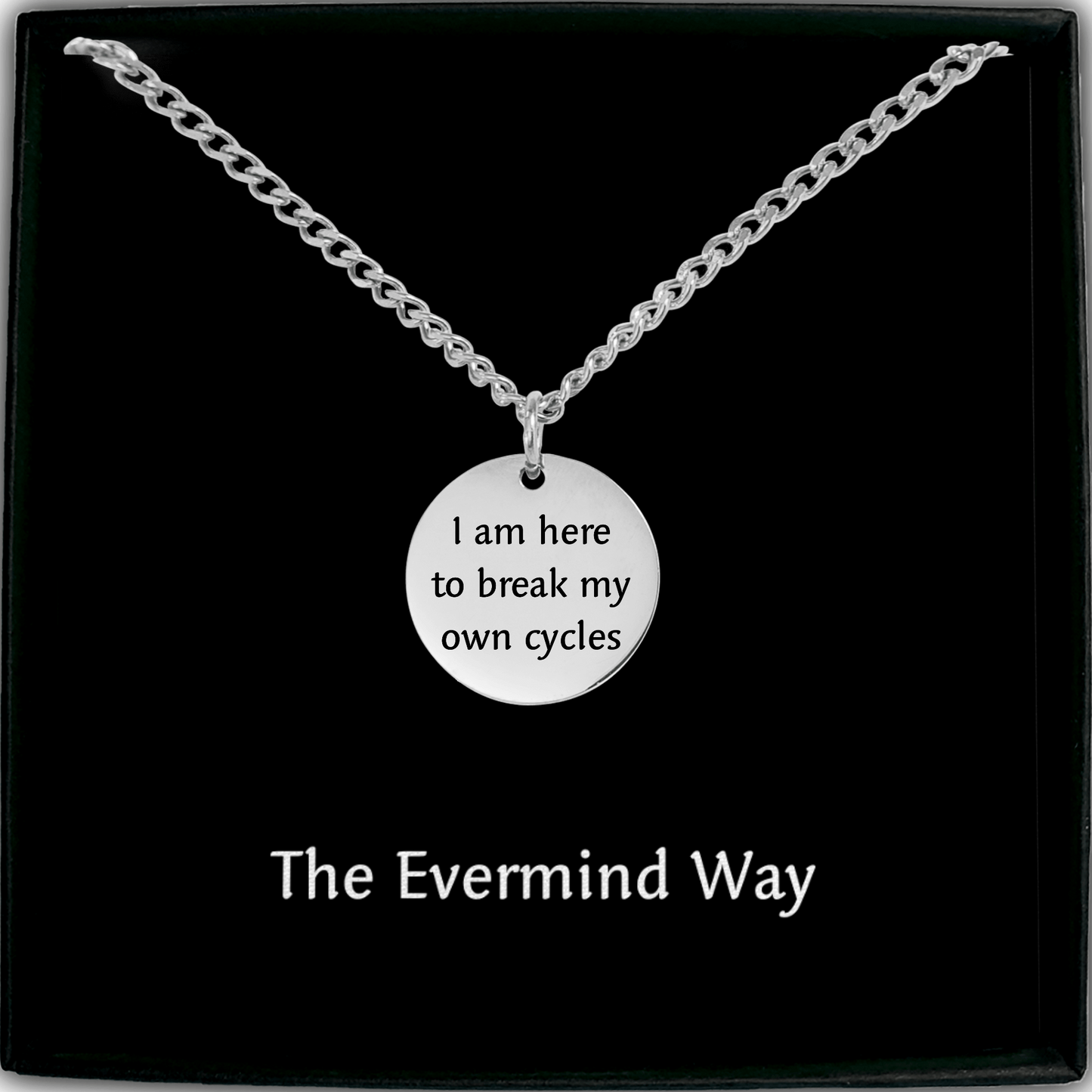 Your Affirmation on a Cuban Coin Necklace