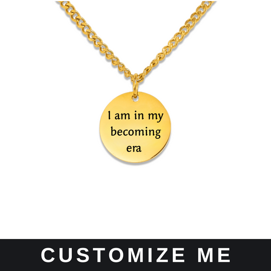 Your Affirmation on a Cuban Coin Necklace